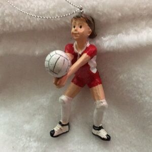 Red Volleyball Player Ornament